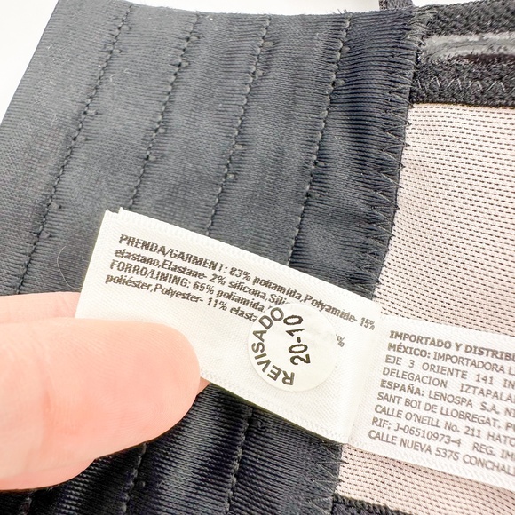 Leonisa Black Lace Firm Compression Strapless Lace Longline Bra - Picture 7 of 7